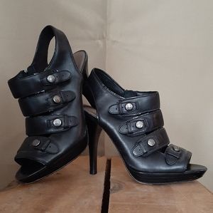 Coach High Heels, Black Leather